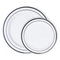 Silver Rim Plastic Plates