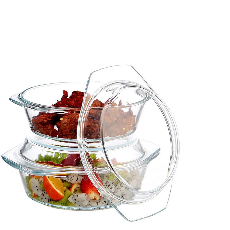 Tempered Glass Bowl With Lid