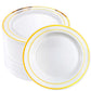 Silver Rim Plastic Plates