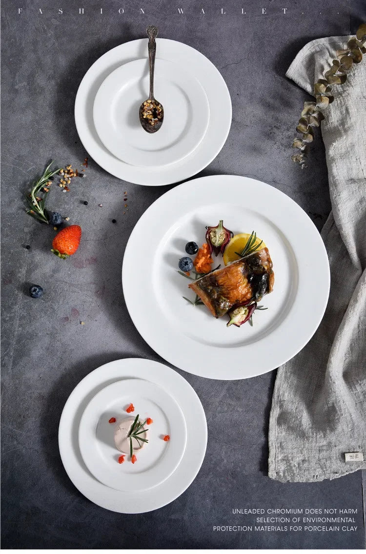 Pure White Porcelain Plate