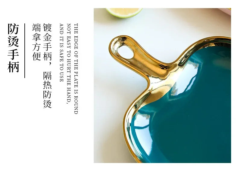 Handled Decorative Serving Plate