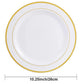 Silver Rim Plastic Plates