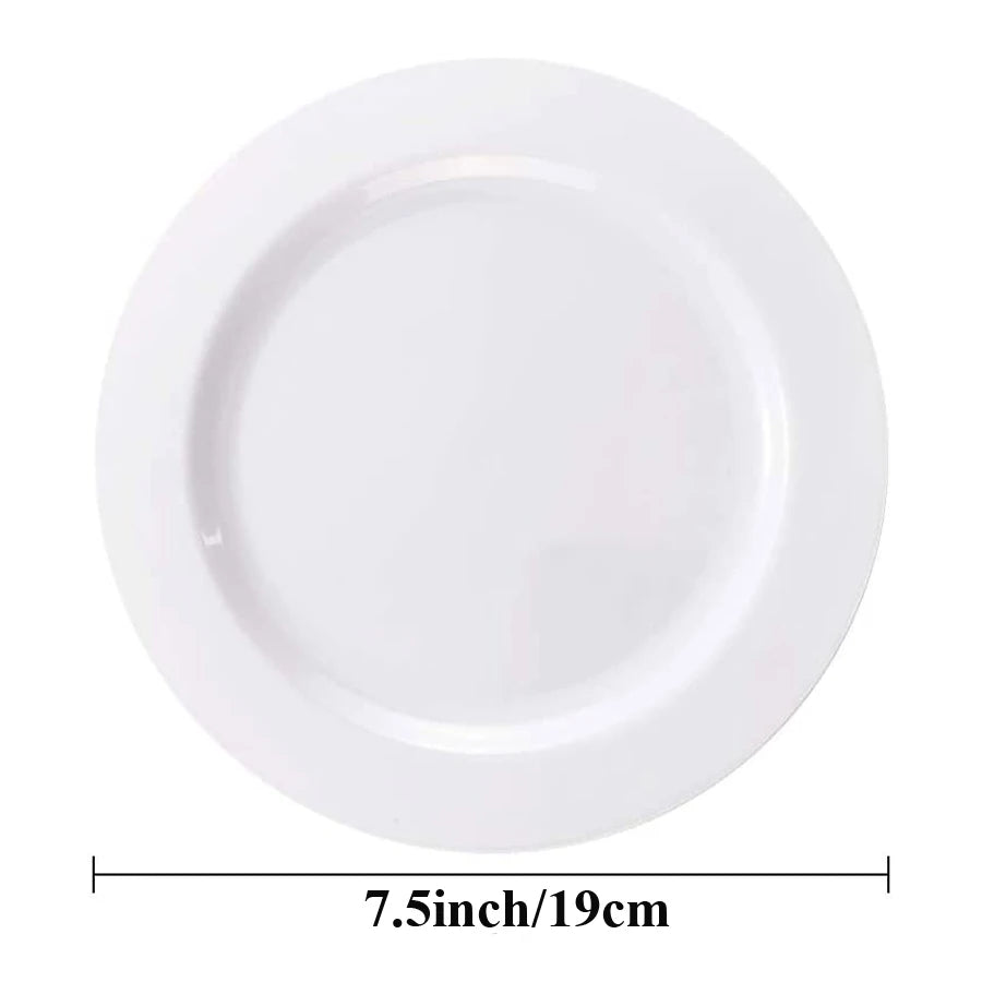 Silver Rim Plastic Plates