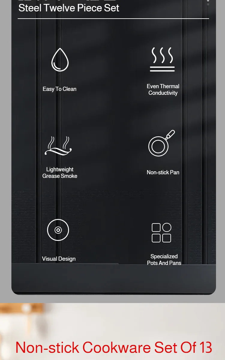 13pc Mixed Cookware Set