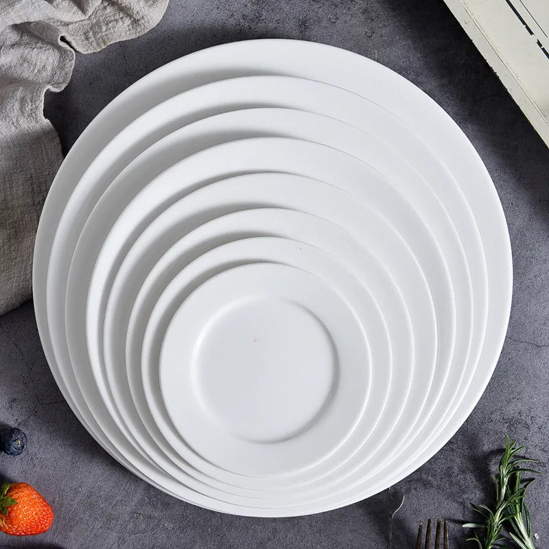 Pure White Porcelain Plate