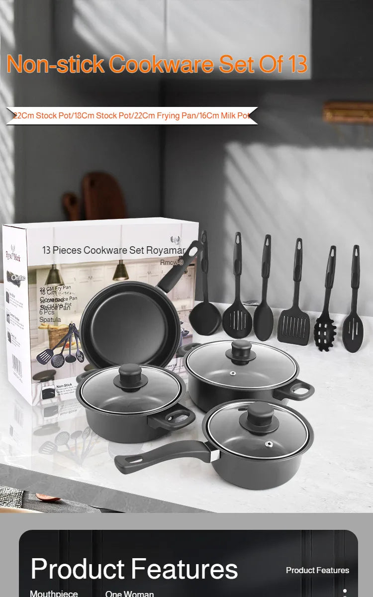 13pc Mixed Cookware Set