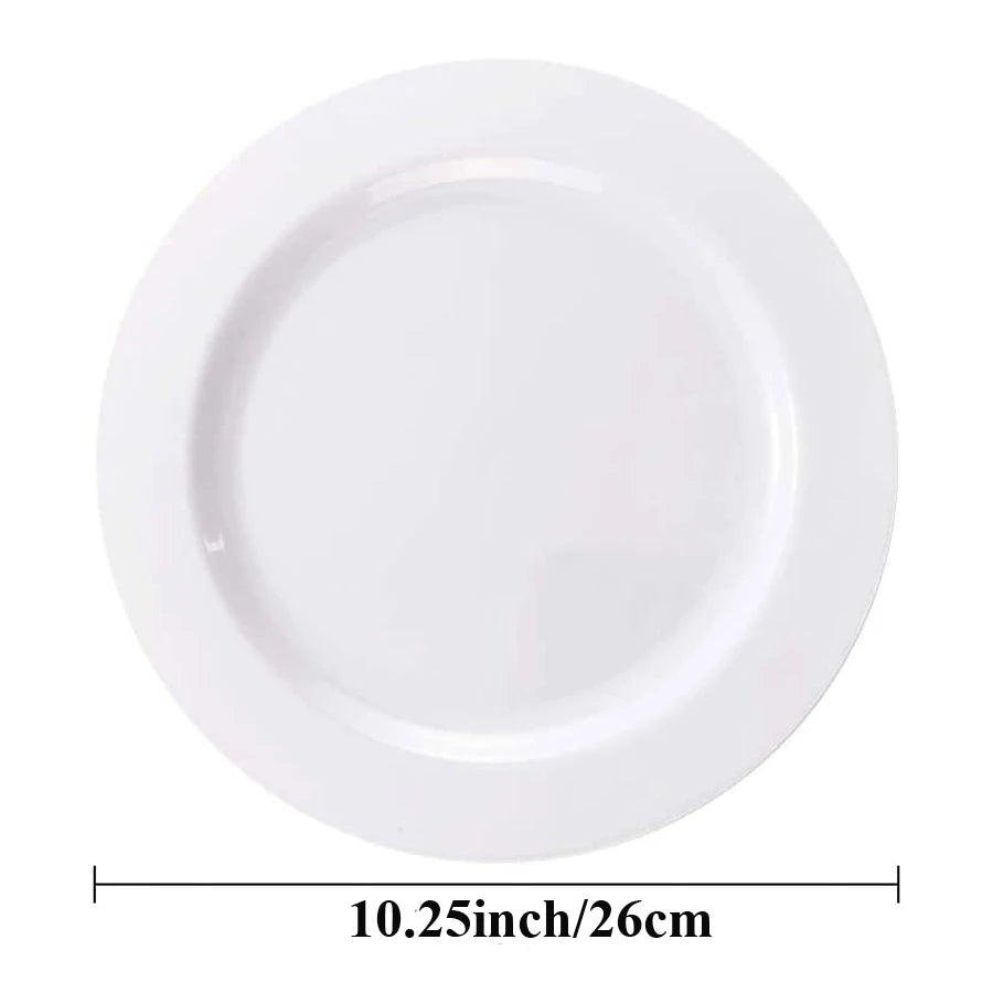 Silver Rim Plastic Plates