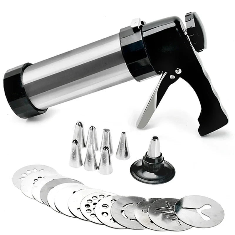 Stainless Cookie Press Gun