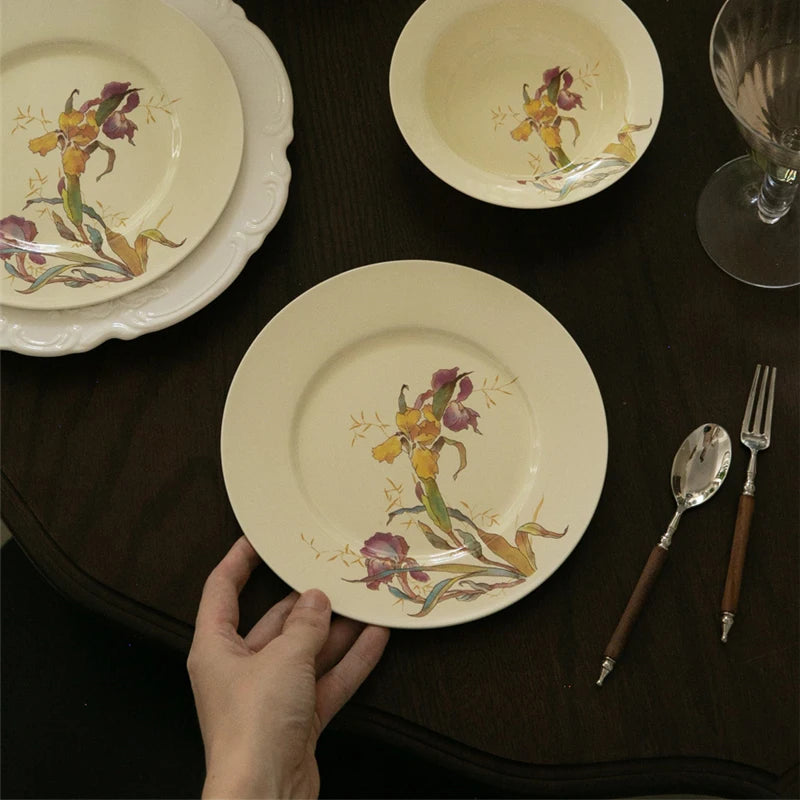 French Iris Dinner Set