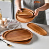 Irregular Oval Wood Tray
