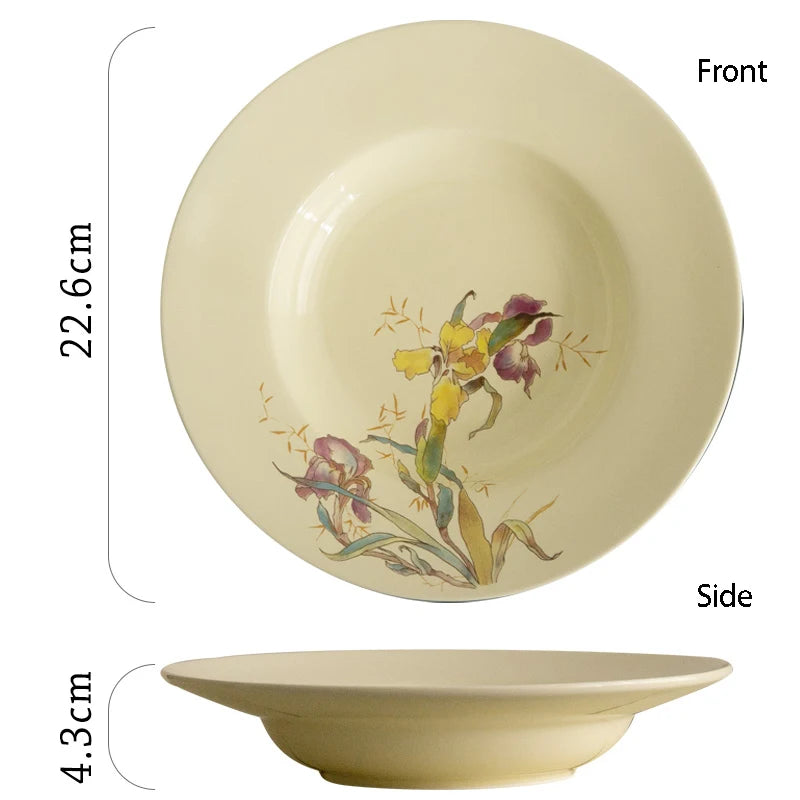 French Iris Dinner Set