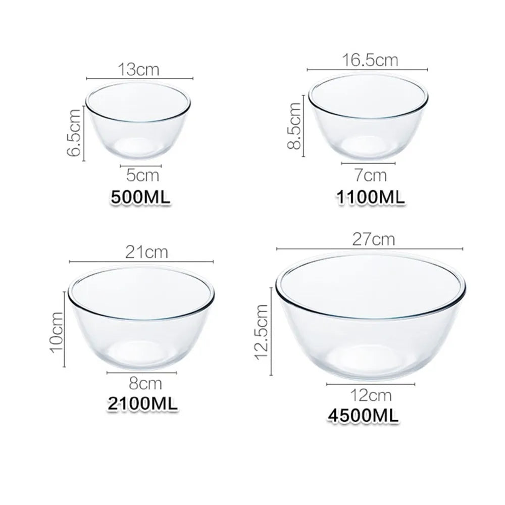 Heat-Resistant Glass Bowls Set
