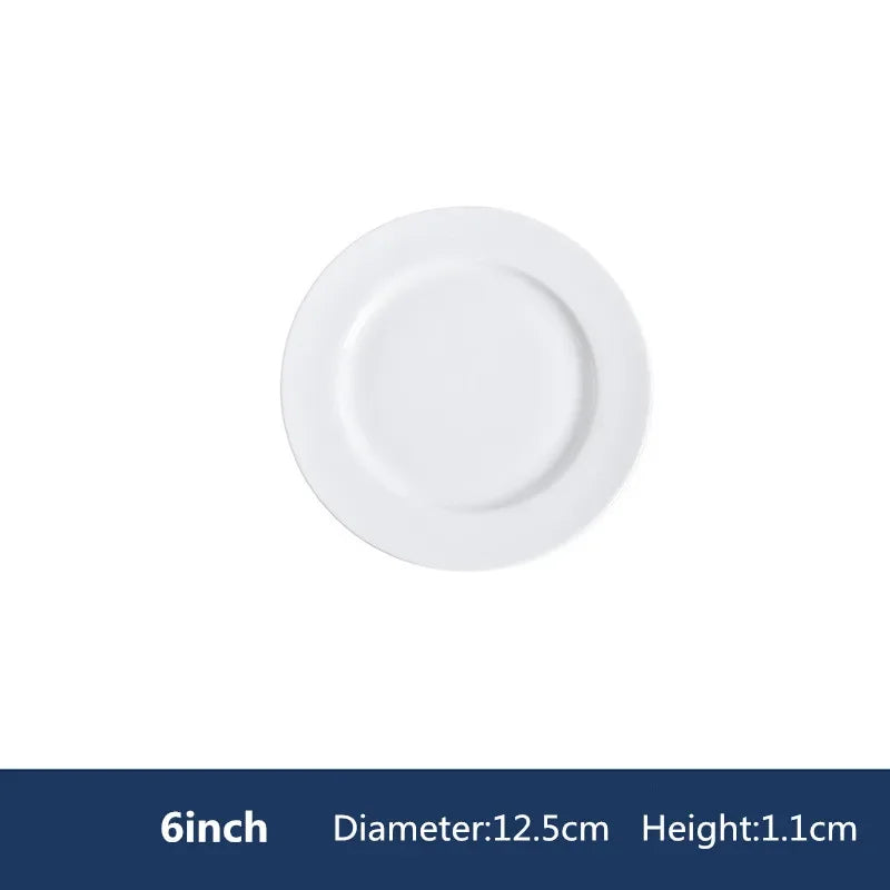 Pure White Porcelain Plate