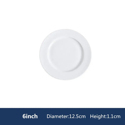 Pure White Porcelain Plate