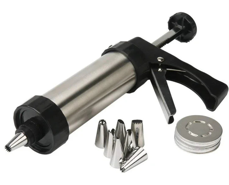 Stainless Cookie Press Gun