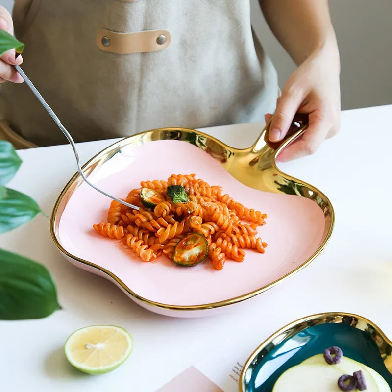 Handled Decorative Serving Plate