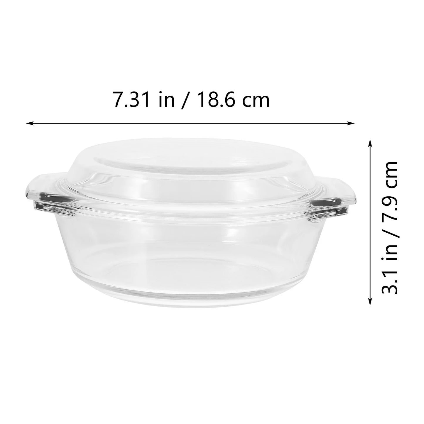 Round Glass Casserole With Lid
