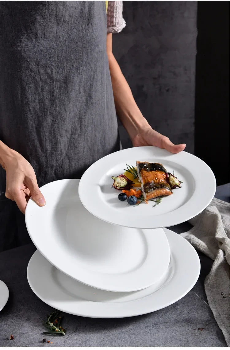 Pure White Porcelain Plate