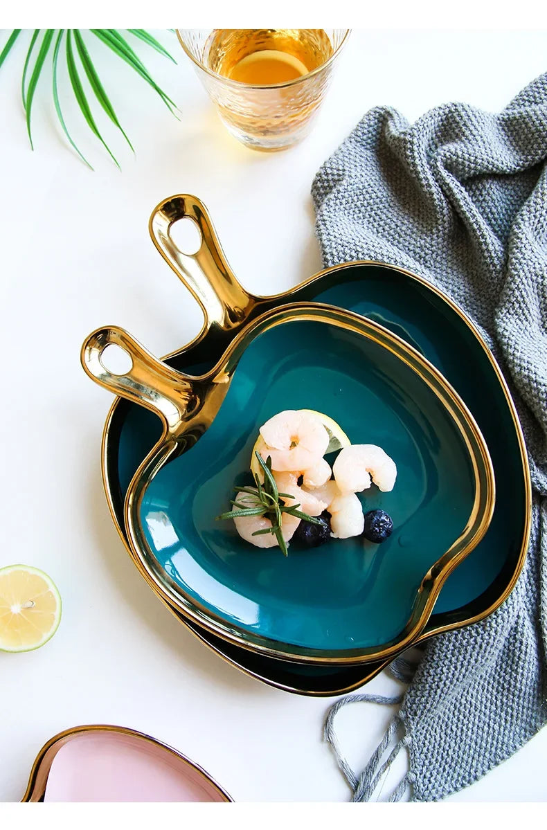 Handled Decorative Serving Plate