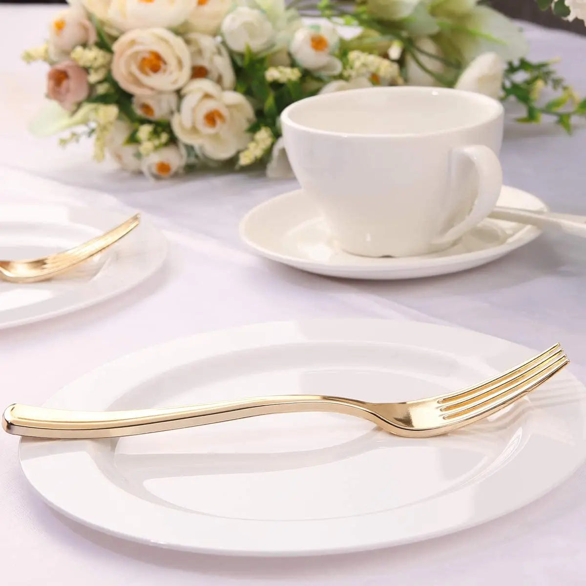 Silver Rim Plastic Plates