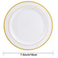 Silver Rim Plastic Plates