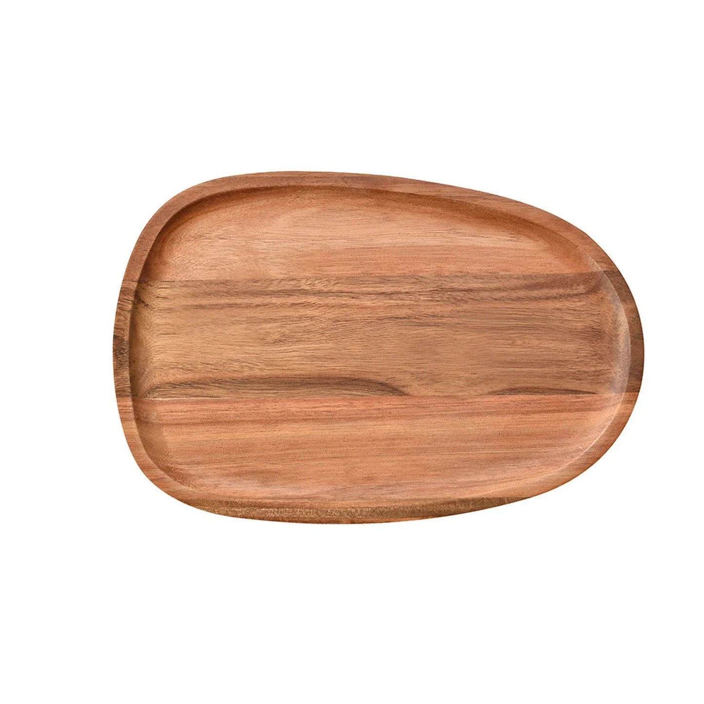Irregular Oval Wood Tray