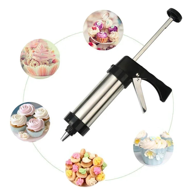 Stainless Cookie Press Gun