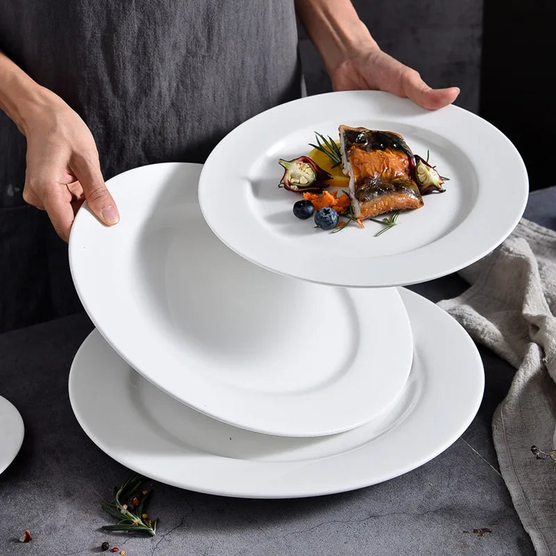 Pure White Porcelain Plate