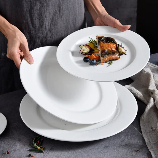 Pure White Porcelain Plate