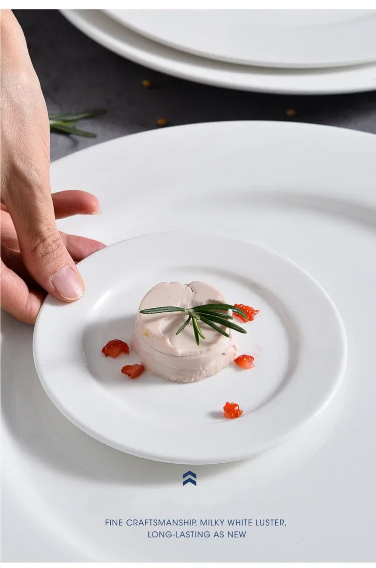 Pure White Porcelain Plate