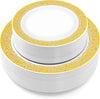 Gold Rim Plastic Plates