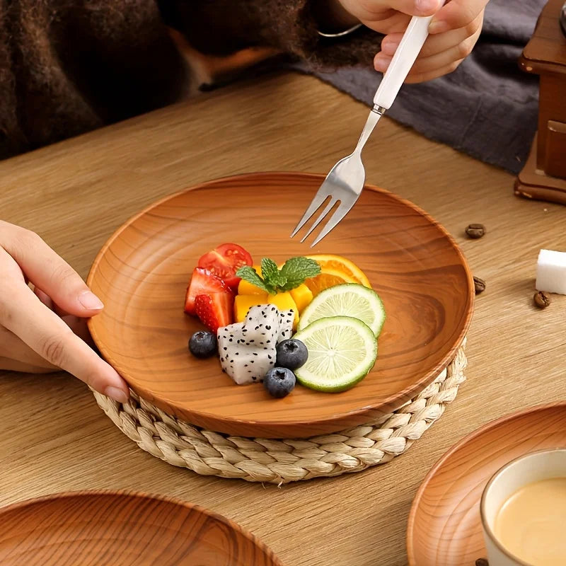 Wood Grain Family Plates