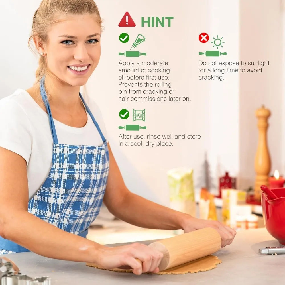 Single-Head Wooden Rolling Pin