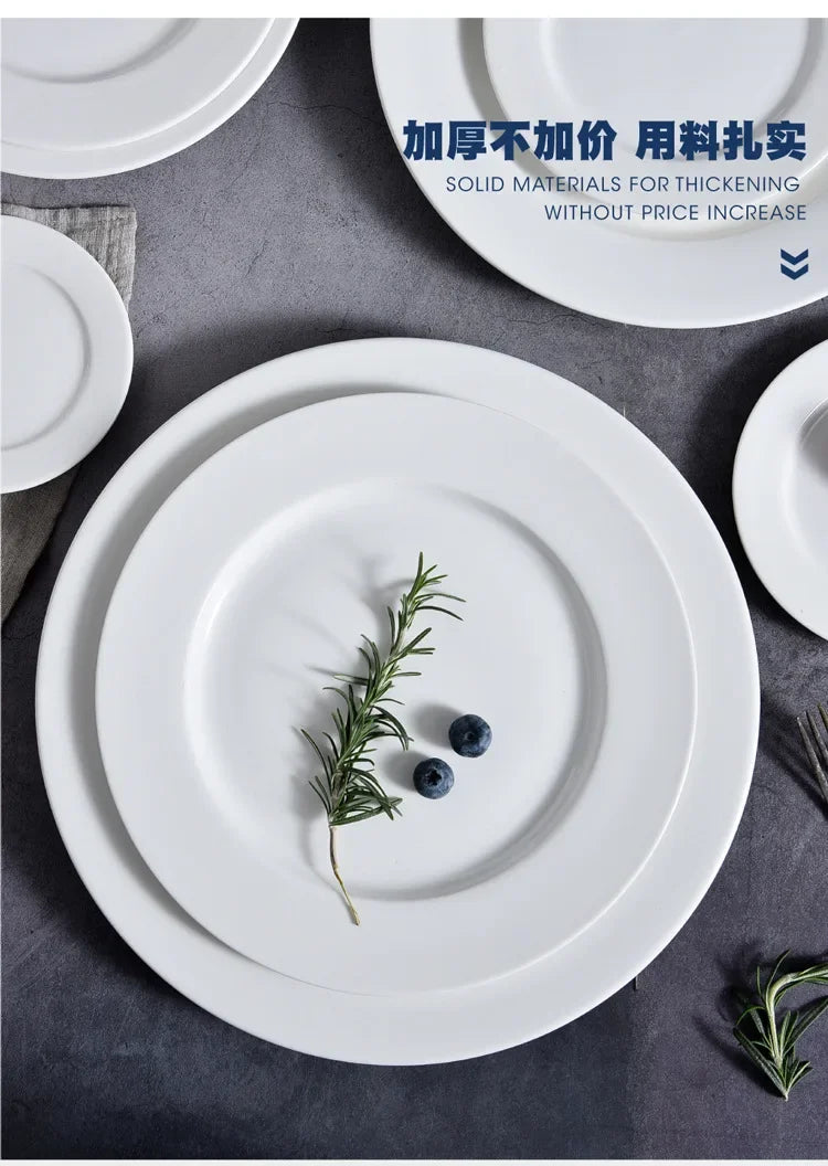 Pure White Porcelain Plate