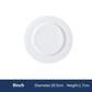 Pure White Porcelain Plate