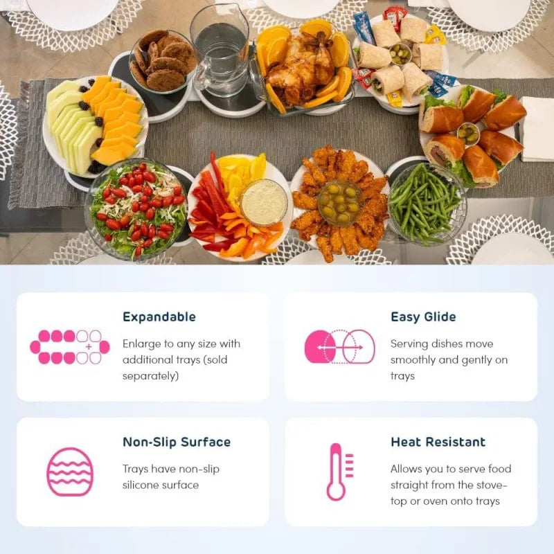 Foldable Rotating Snack Tray