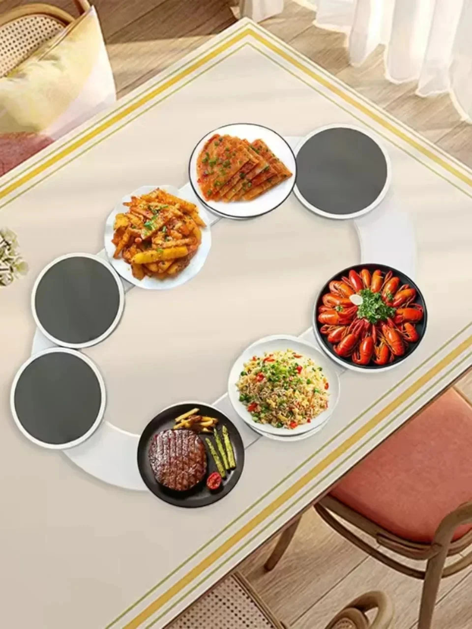 Foldable Rotating Snack Tray