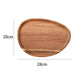 Irregular Oval Wood Tray