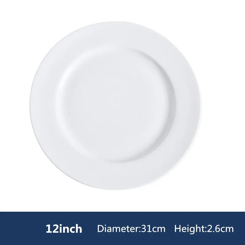 Pure White Porcelain Plate