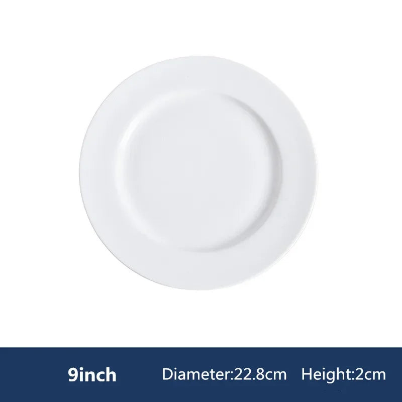 Pure White Porcelain Plate