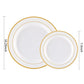 Silver Rim Plastic Plates