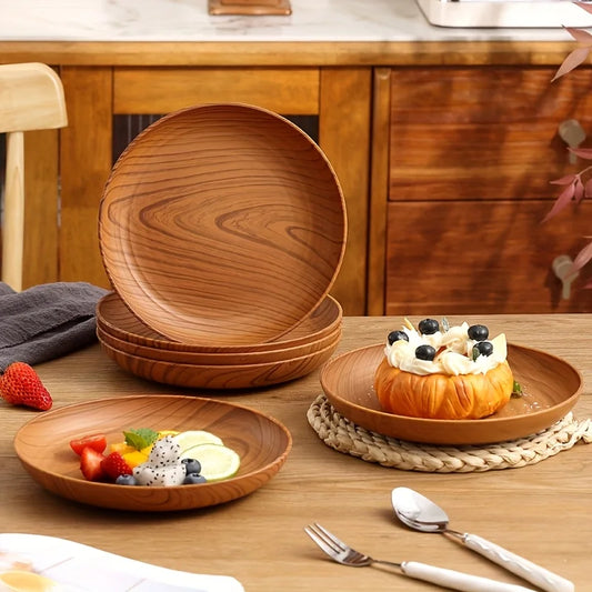 Wood Grain Family Plates