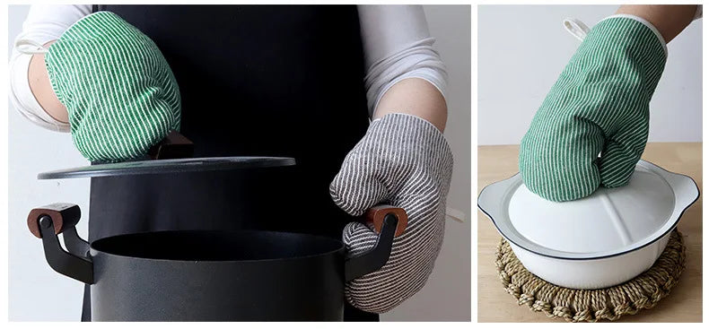 Vintage Cotton Oven Mitts