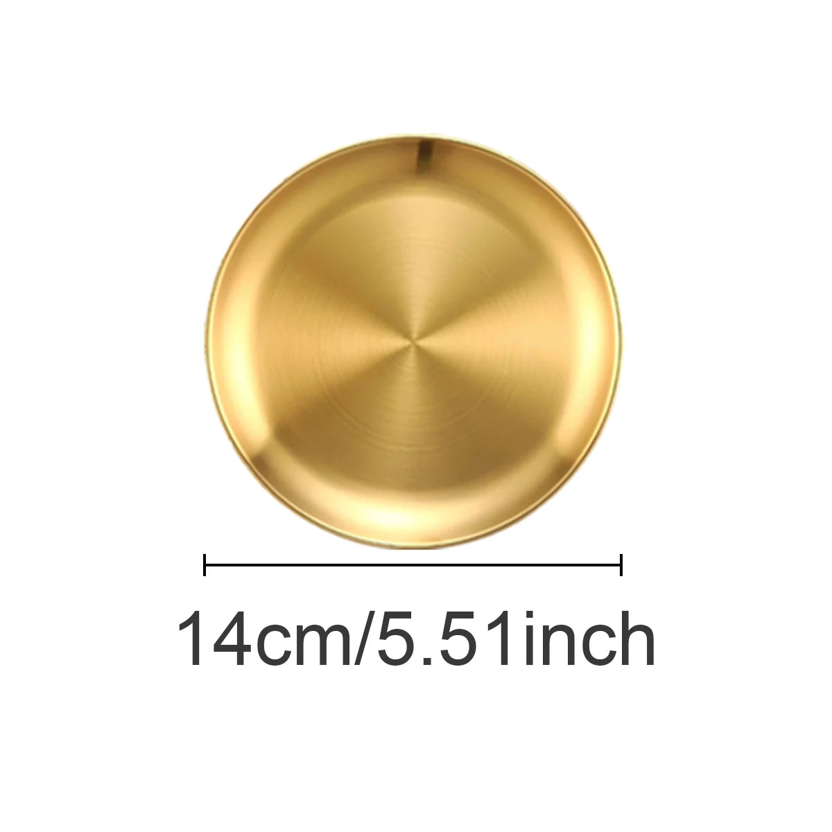 Gold Stainless Round Plate