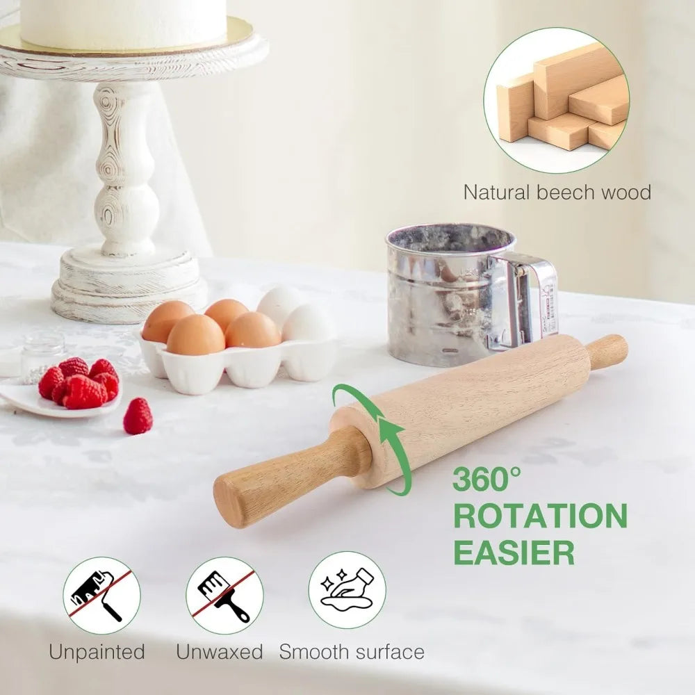 Single-Head Wooden Rolling Pin
