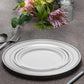 Silver Rim Plastic Plates