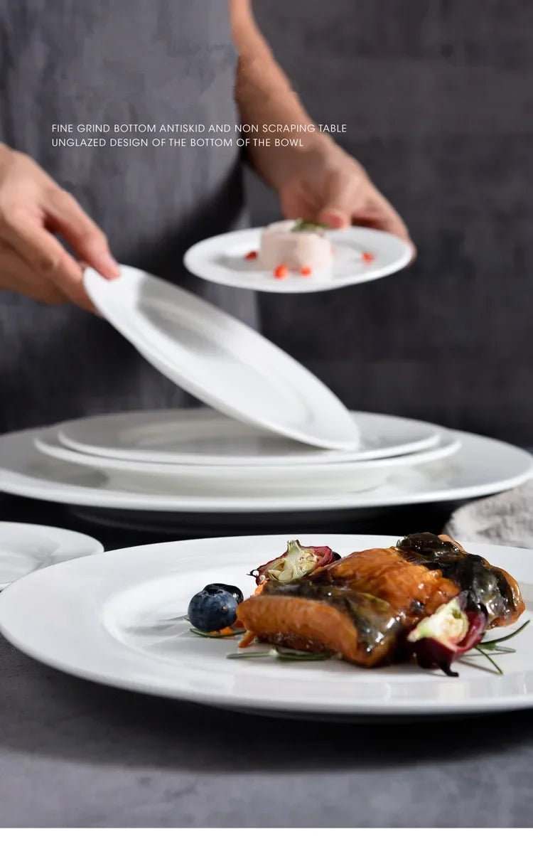 Pure White Porcelain Plate