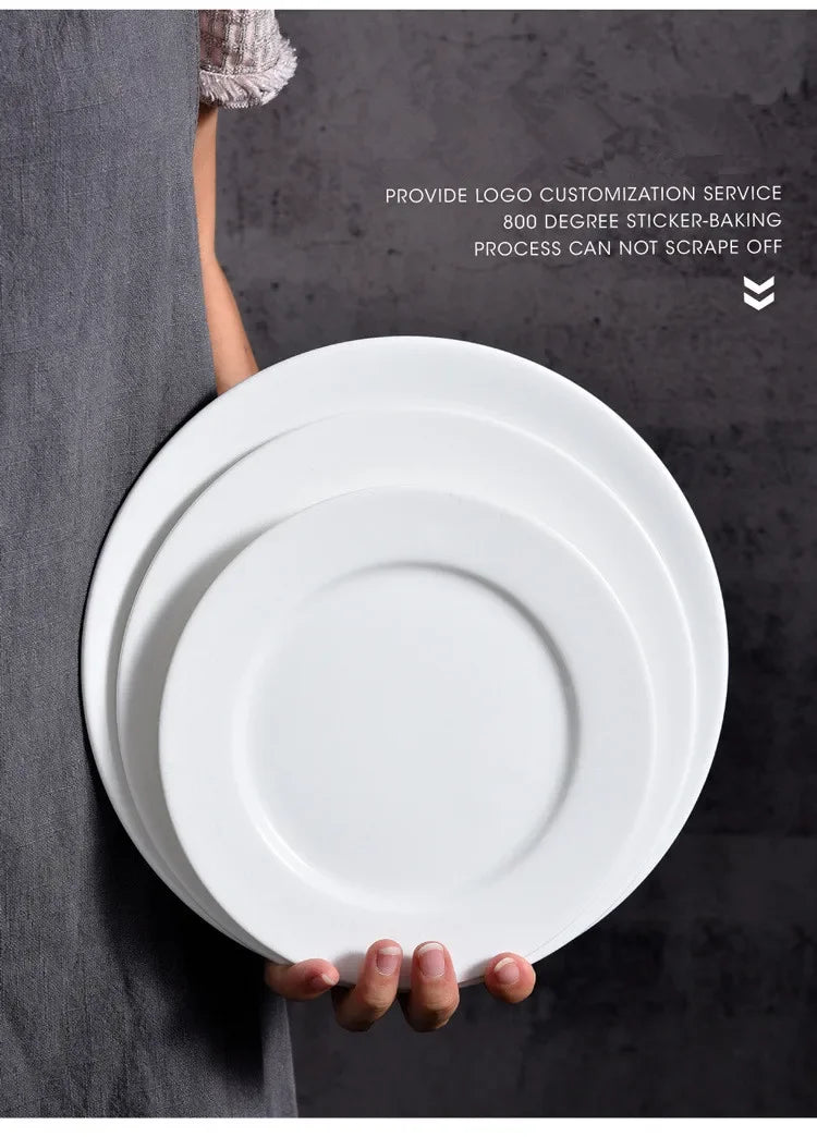 Pure White Porcelain Plate