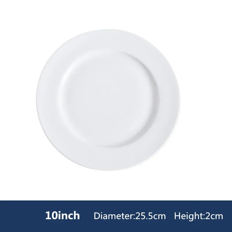 Pure White Porcelain Plate