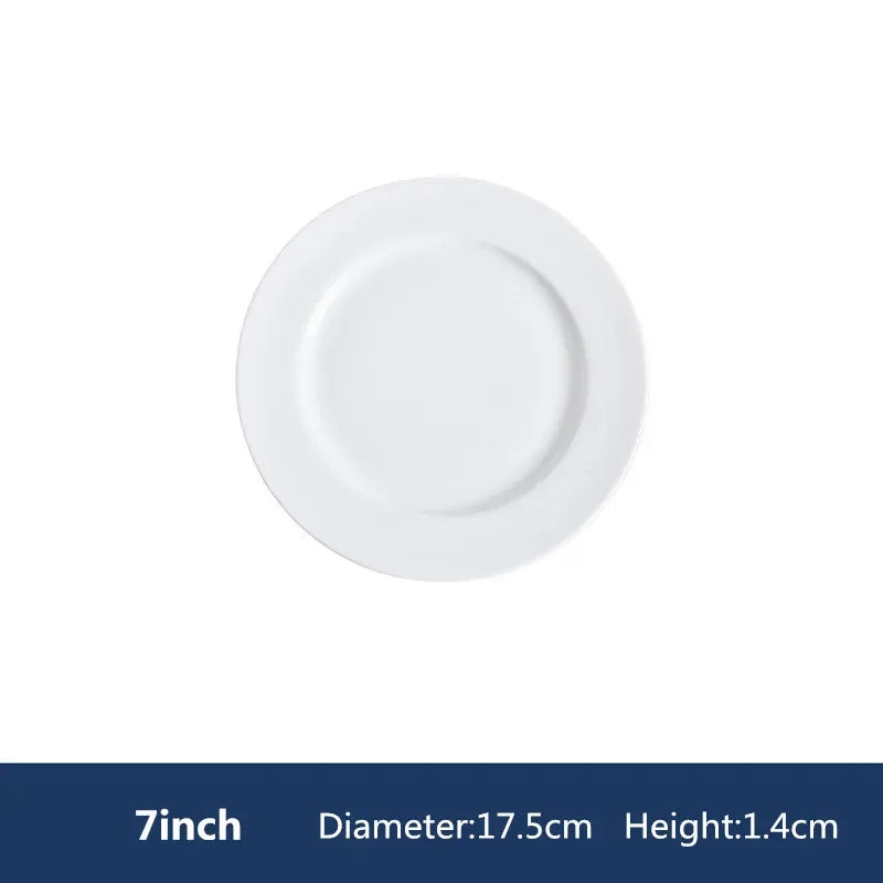 Pure White Porcelain Plate